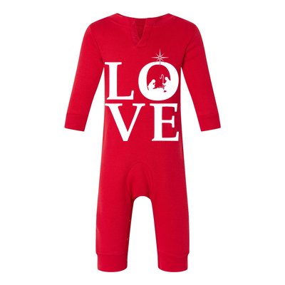 Christmas Nativity LOVE Infant Fleece One Piece