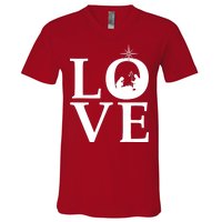 Christmas Nativity LOVE V-Neck T-Shirt