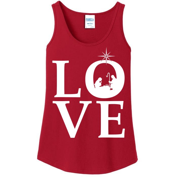 Christmas Nativity LOVE Ladies Essential Tank