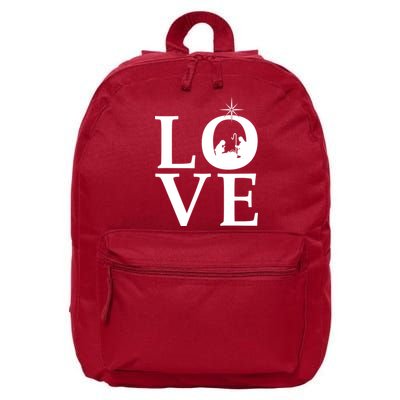 Christmas Nativity LOVE 16 in Basic Backpack