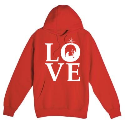 Christmas Nativity LOVE Premium Pullover Hoodie