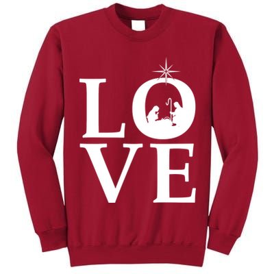 Christmas Nativity LOVE Tall Sweatshirt