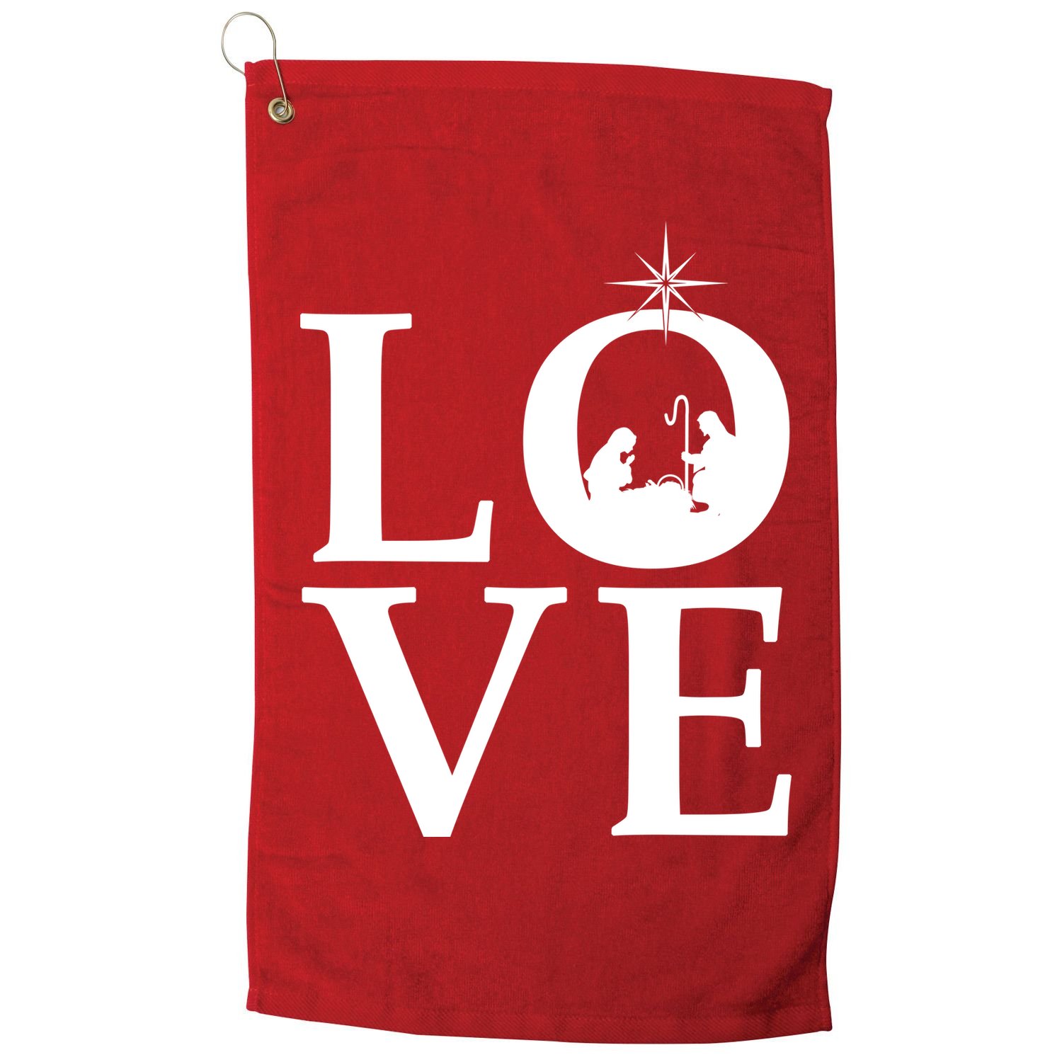 Christmas Nativity LOVE Golf Towel