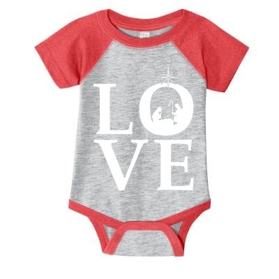 Christmas Nativity LOVE Infant Baby Jersey Bodysuit