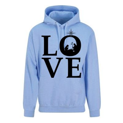 Christmas Nativity LOVE Unisex Surf Hoodie