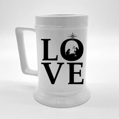 Christmas Nativity LOVE Beer Stein