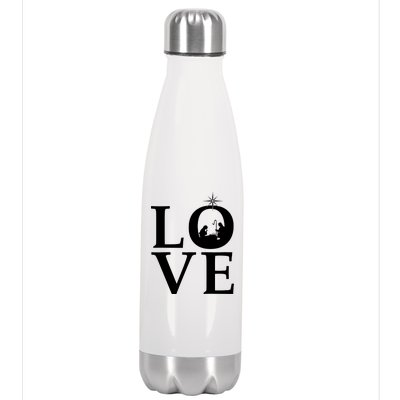 Christmas Nativity LOVE Stainless Steel Insulated Water Bottle