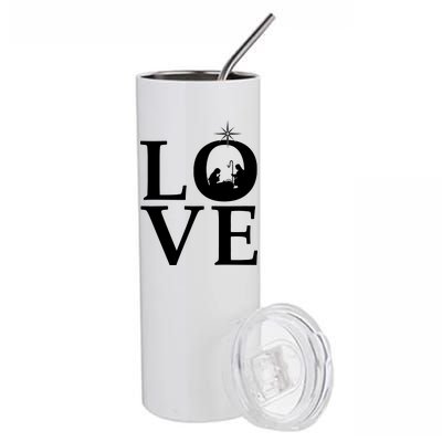 Christmas Nativity LOVE Stainless Steel Tumbler