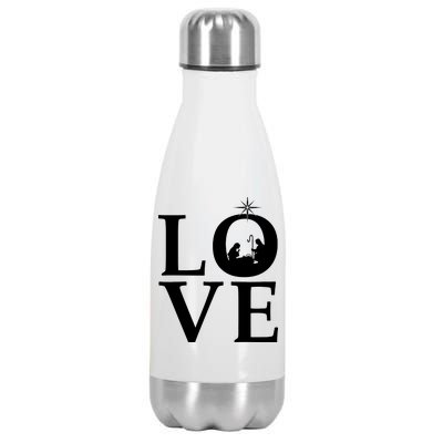 Christmas Nativity LOVE Stainless Steel Insulated Water Bottle