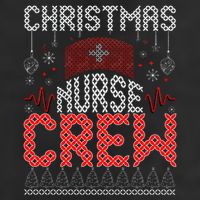 Christmas Nurse Crew Ugly Christmas Sweater RN 7 Panel Mesh Trucker Snapback Hat