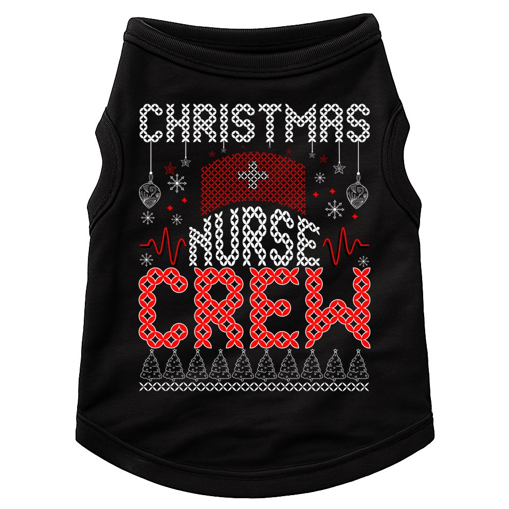 Christmas Nurse Crew Ugly Christmas Sweater RN Doggie Tank