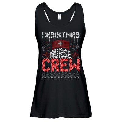 Christmas Nurse Crew Ugly Christmas Sweater RN Ladies Essential Flowy Tank