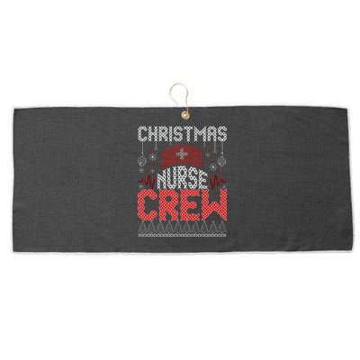 Christmas Nurse Crew Ugly Christmas Sweater RN Large Microfiber Waffle Golf Towel