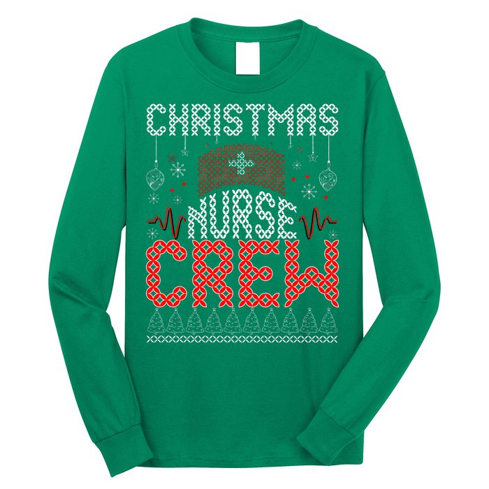 Christmas Nurse Crew Ugly Christmas Sweater RN Long Sleeve Shirt