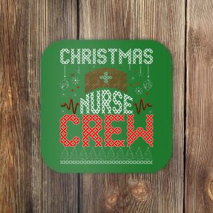 Christmas Nurse Crew Ugly Christmas Sweater RN Coaster