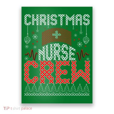 Christmas Nurse Crew Ugly Christmas Sweater RN Poster