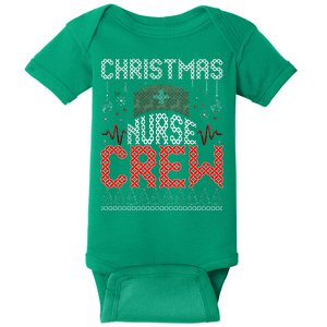 Christmas Nurse Crew Ugly Christmas Sweater RN Baby Bodysuit