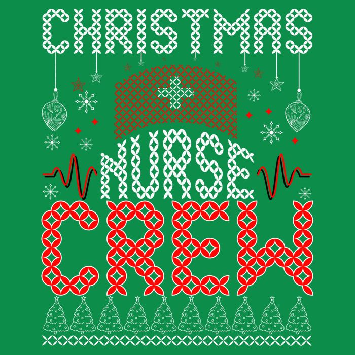 Christmas Nurse Crew Ugly Christmas Sweater RN Baby Bodysuit