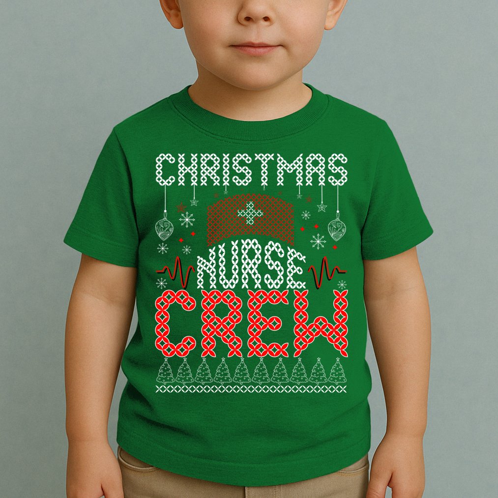 Christmas Nurse Crew Ugly Christmas Sweater RN Toddler T-Shirt