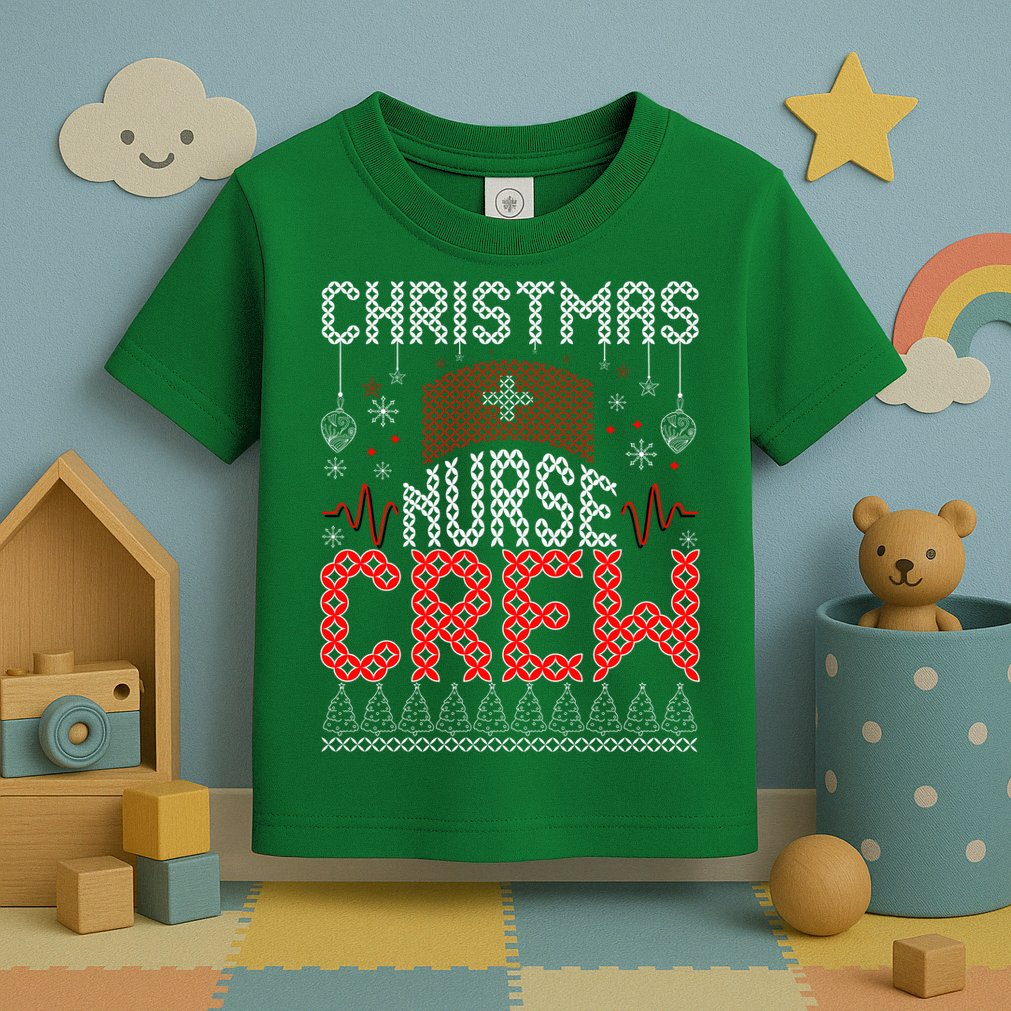 Christmas Nurse Crew Ugly Christmas Sweater RN Toddler T-Shirt