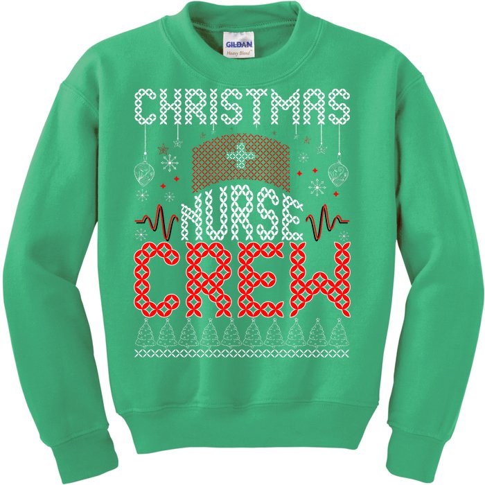 Christmas Nurse Crew Ugly Christmas Sweater RN Kids Sweatshirt