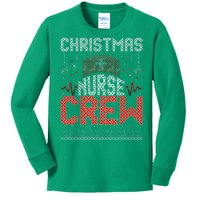 Christmas Nurse Crew Ugly Christmas Sweater RN Kids Long Sleeve Shirt