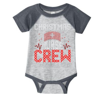 Christmas Nurse Crew Ugly Christmas Sweater RN Infant Baby Jersey Bodysuit