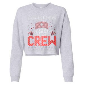 Christmas Nurse Crew Ugly Christmas Sweater RN Cropped Pullover Crew