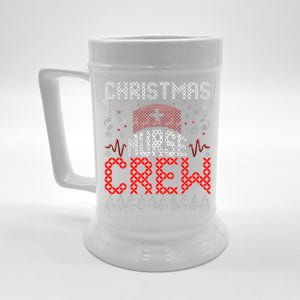 Christmas Nurse Crew Ugly Christmas Sweater RN Beer Stein