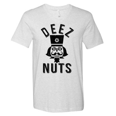 Christmas Nutcracker Deez Nuts V-Neck T-Shirt