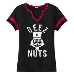 Christmas Nutcracker Deez Nuts Ladies Halftime Notch Neck Tee