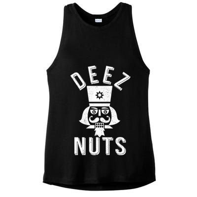 Christmas Nutcracker Deez Nuts Ladies PosiCharge Tri-Blend Wicking Tank