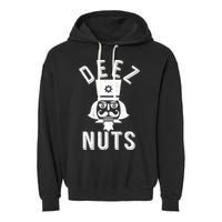Christmas Nutcracker Deez Nuts Garment-Dyed Fleece Hoodie
