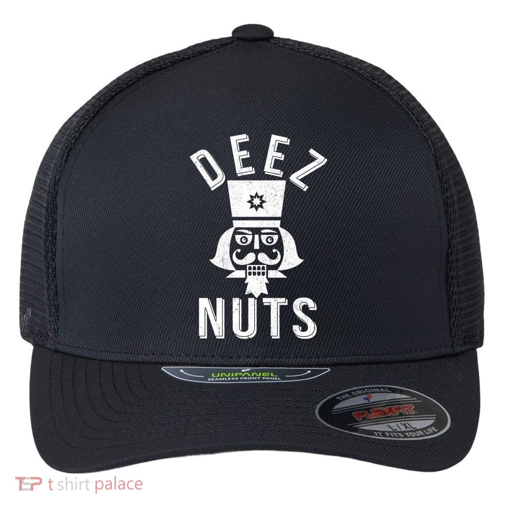 Christmas Nutcracker Deez Nuts Flexfit Unipanel Trucker Cap