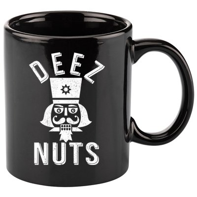 Christmas Nutcracker Deez Nuts 11oz C Handle Ceramic Mug