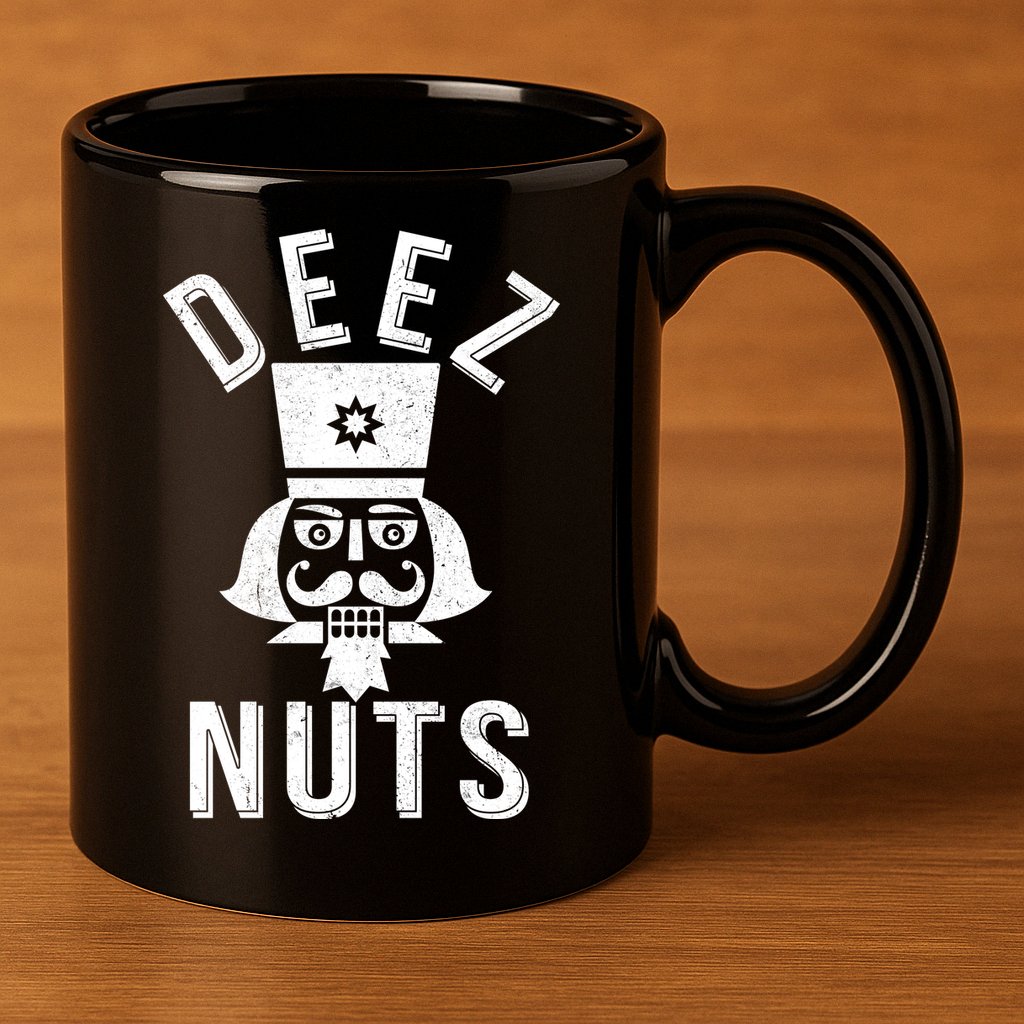 Christmas Nutcracker Deez Nuts 11oz C Handle Ceramic Mug