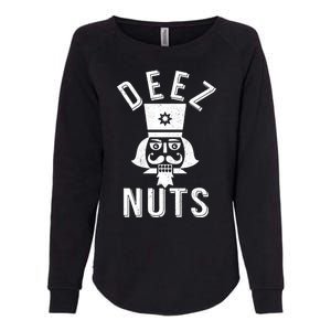 Christmas Nutcracker Deez Nuts Womens California Wash Sweatshirt