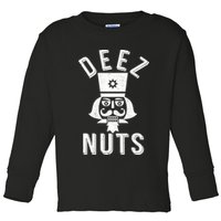 Christmas Nutcracker Deez Nuts Toddler Long Sleeve Shirt