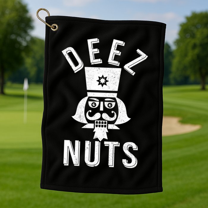 Christmas Nutcracker Deez Nuts Golf Towel
