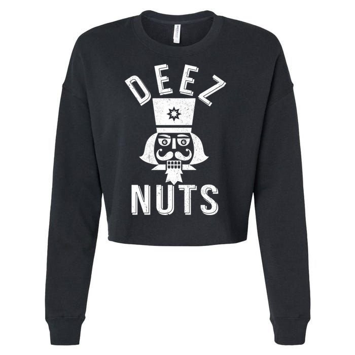 Christmas Nutcracker Deez Nuts Cropped Pullover Crew