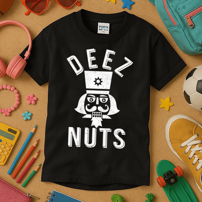 Christmas Nutcracker Deez Nuts Kids T-Shirt