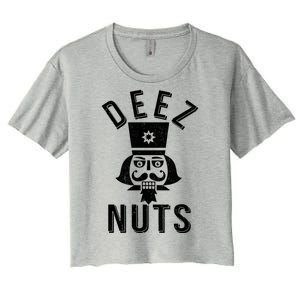 Christmas Nutcracker Deez Nuts Women's Crop Top Tee