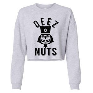 Christmas Nutcracker Deez Nuts Cropped Pullover Crew