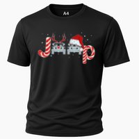 Christmas off Road Car Reindeer Cooling Performance Crew T-Shirt