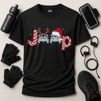 Christmas off Road Car Reindeer Cooling Performance Crew T-Shirt