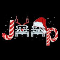 Christmas off Road Car Reindeer Cooling Performance Crew T-Shirt