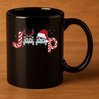 Christmas off Road Car Reindeer 11oz C Handle Ceramic Mug