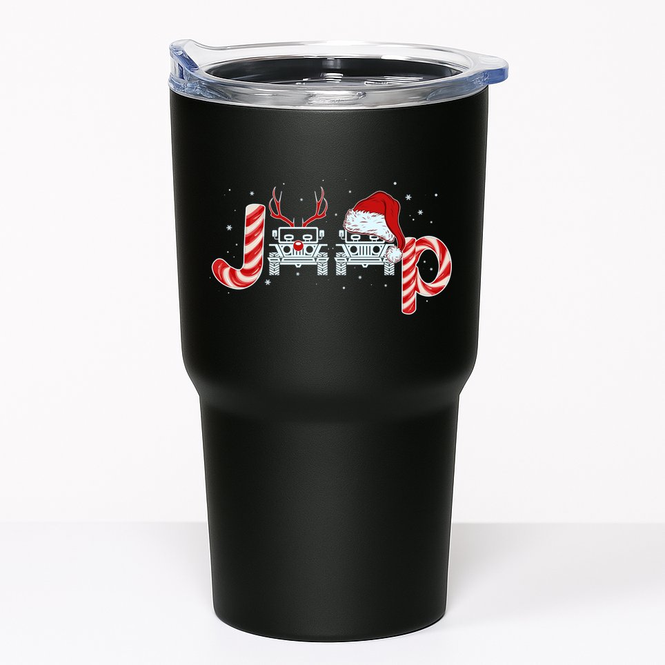 Christmas off Road Car Reindeer Tumbler