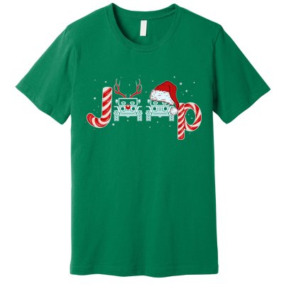 Christmas off Road Car Reindeer Premium T-Shirt