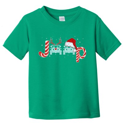 Christmas off Road Car Reindeer Toddler T-Shirt